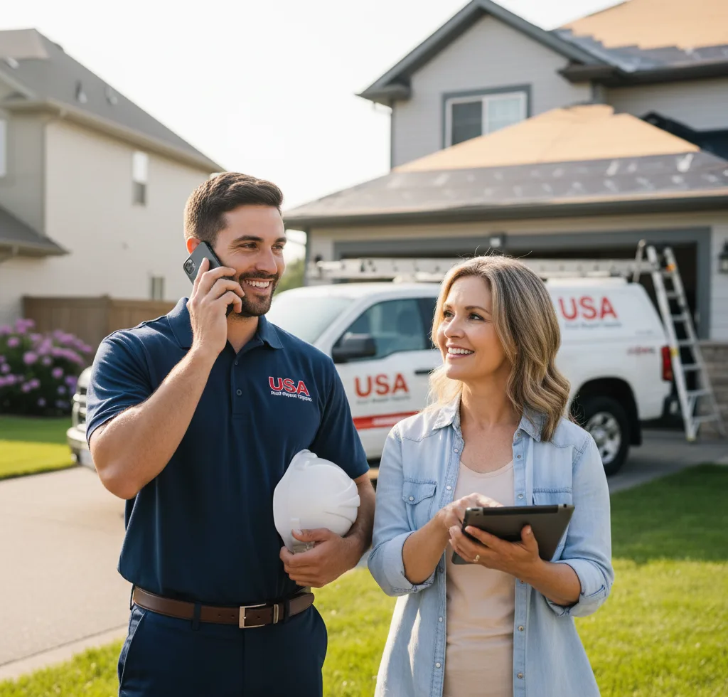 USA Roof Repair Experts customer support in Wister